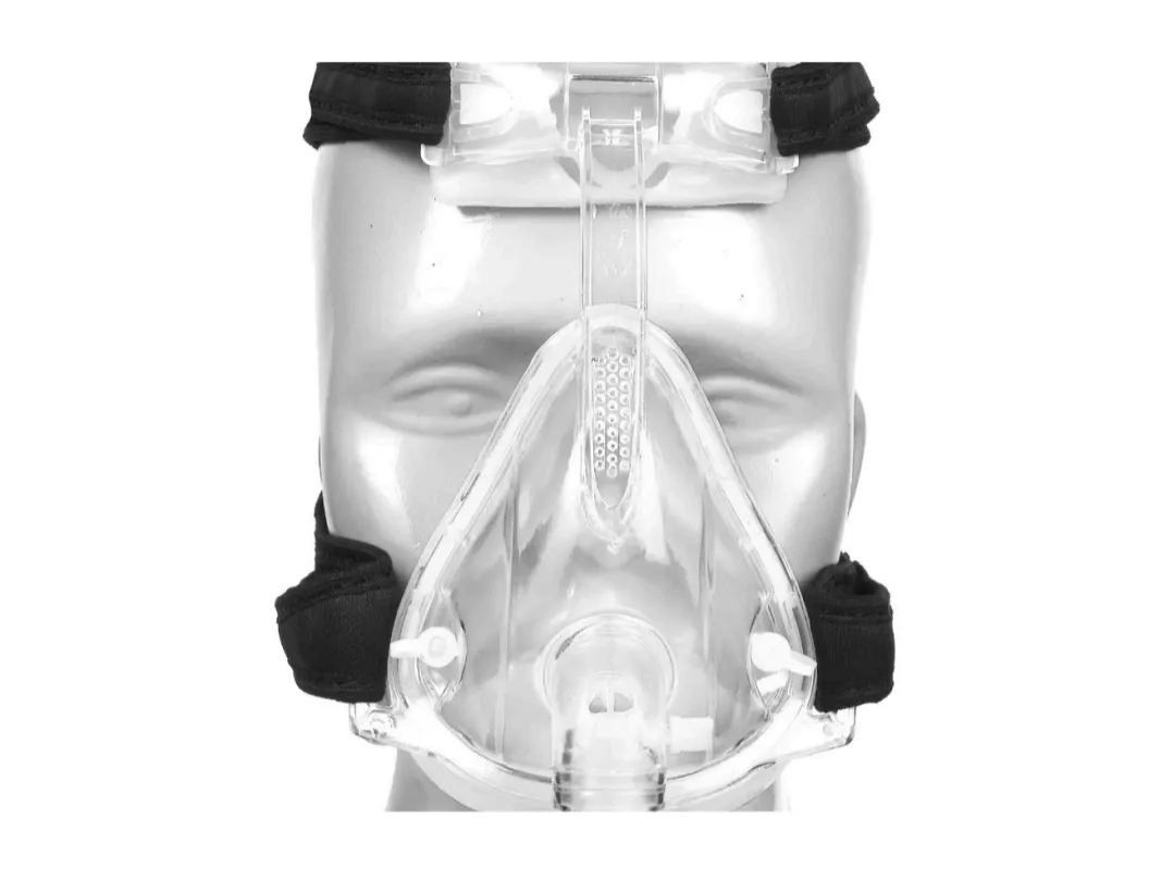 BiPAP CPAP full face mask for comfortable sleep apnea therapy.