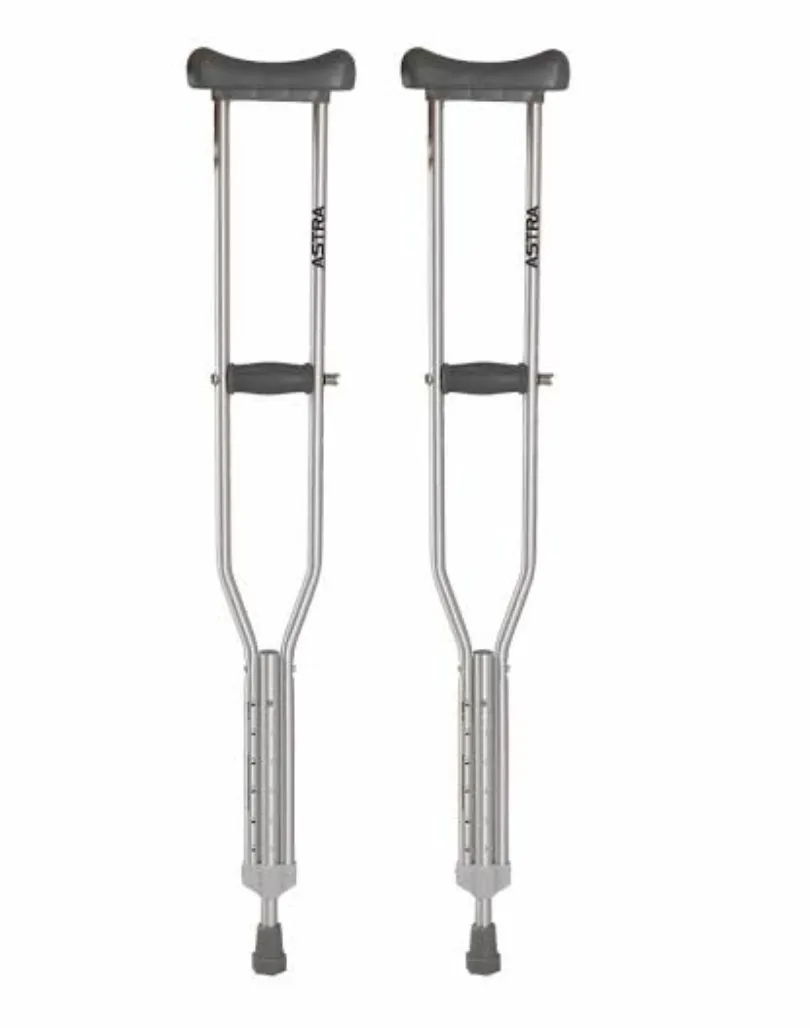 Healdoor adjustable aluminum underarm crutches for walking support and injury recovery